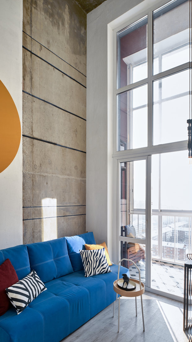 Фотография: Гостиная в стиле Лофт, Современный, Квартира, Проект недели, 2 комнаты, до 40 метров, Иркутск – фото на INMYROOM