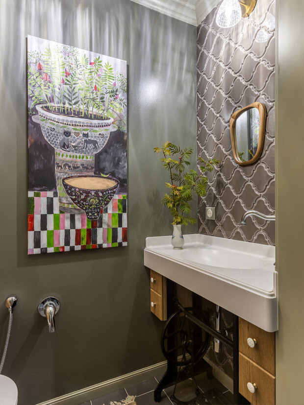 Фотография: Ванная в стиле Прованс и Кантри, Дом, Проект дня, Дом и дача, Кирпичный дом, 4 и больше, Более 90 метров, Башкортостан, Лилия Асфандиярова, прованс/винтаж – фото на INMYROOM