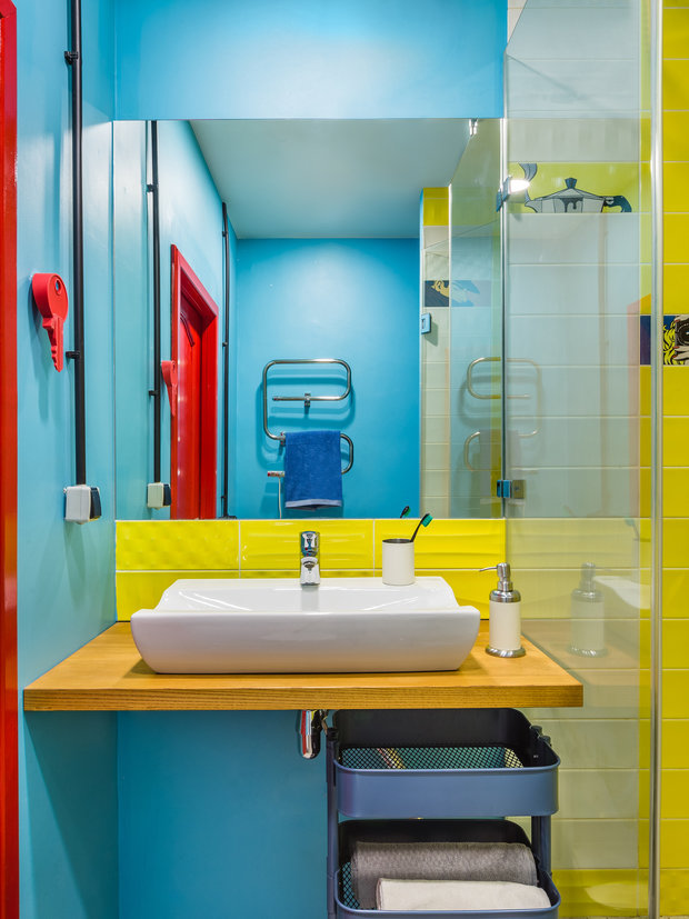 Фотография: Ванная в стиле Лофт, Квартира, Проект недели, Самара, 1 комната, до 40 метров, Екатерина Малмыгина – фото на INMYROOM