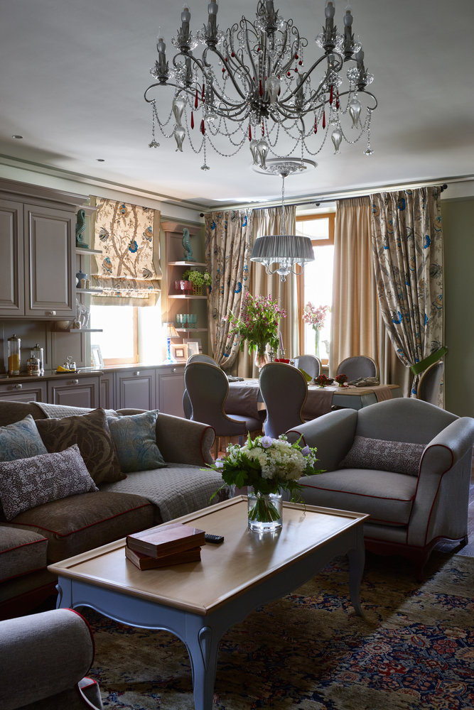 Фотография: Гостиная в стиле Прованс и Кантри, Дом, Проект недели, Светлана Ильина, 4 и больше, Более 90 метров, ЖК «Суханово-парк» – фото на INMYROOM