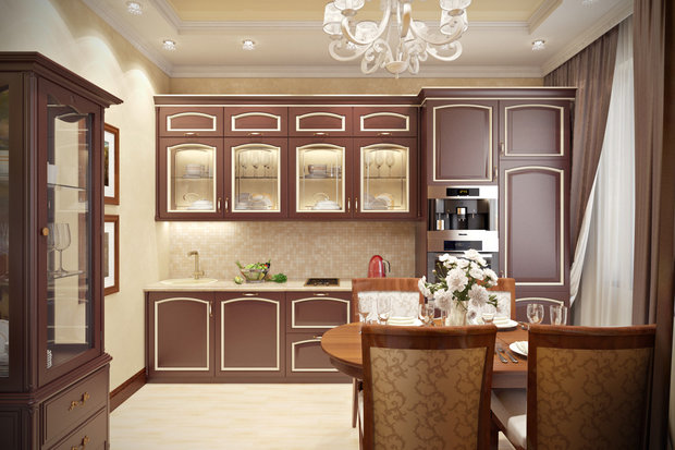 Фото из портфолио Шоколадно-золотистая классика – фотографии дизайна интерьеров на INMYROOM