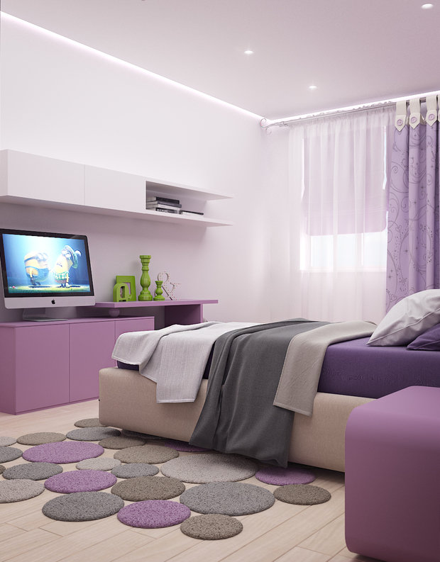 Фото из портфолио Сиреневое счастье – фотографии дизайна интерьеров на INMYROOM