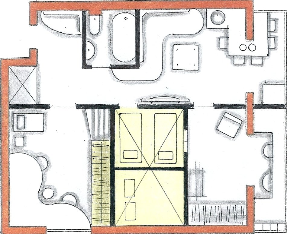 Фото из портфолио Мои перепланировки – фотографии дизайна интерьеров на INMYROOM Фото из портфолио Мои перепланировки – фотографии дизайна интерьеров на INMYROOM