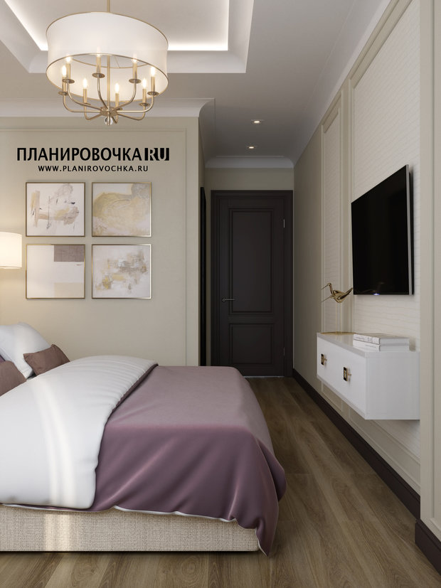 Фото из портфолио ЖК "Ясный", Спальня 12,6 м2 – фотографии дизайна интерьеров на INMYROOM