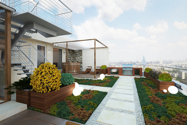 Фото из портфолио Пентхаус двухуровневый – фотографии дизайна интерьеров на INMYROOM