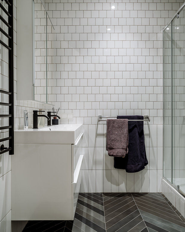 Фотография: Ванная в стиле Скандинавский, Минимализм, Квартира, Проект недели, Москва, 3 комнаты, 60-90 метров, Елена Соренсен – фото на INMYROOM