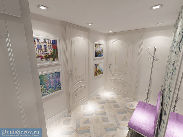 Фото из портфолио Прихожая и лестница в загородном доме, современная классика – фотографии дизайна интерьеров на INMYROOM
