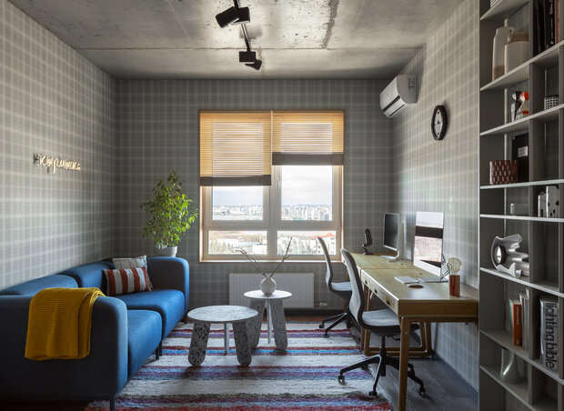 Фотография: Кабинет в стиле Современный, Квартира, Проект дня, Казань, Монолитный дом, 2 комнаты, 60-90 метров – фото на INMYROOM