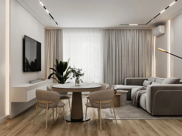 Фото из портфолио Дизайн интерьера квартиры в ЖК «Прайм Приморский» в стиле современной классики – фотографии дизайна интерьеров на INMYROOM