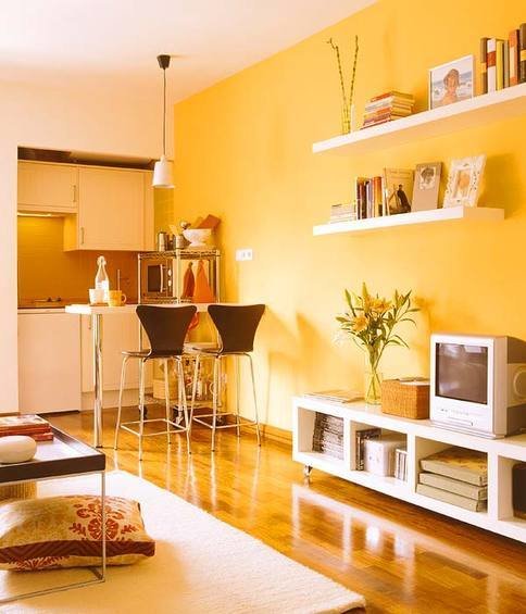 Фотография: Кухня и столовая в стиле Современный, Малогабаритная квартира, Квартира, Дома и квартиры – фото на INMYROOM