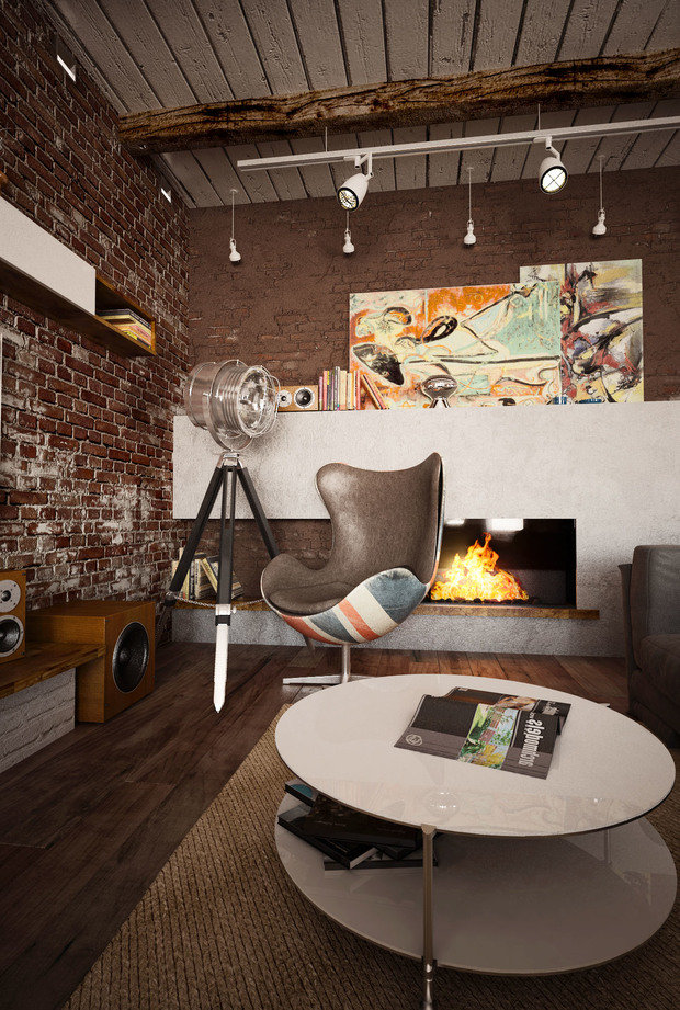 Фотография: Мебель и свет в стиле Лофт, Квартира, Дом, Дома и квартиры, Проект недели – фото на INMYROOM