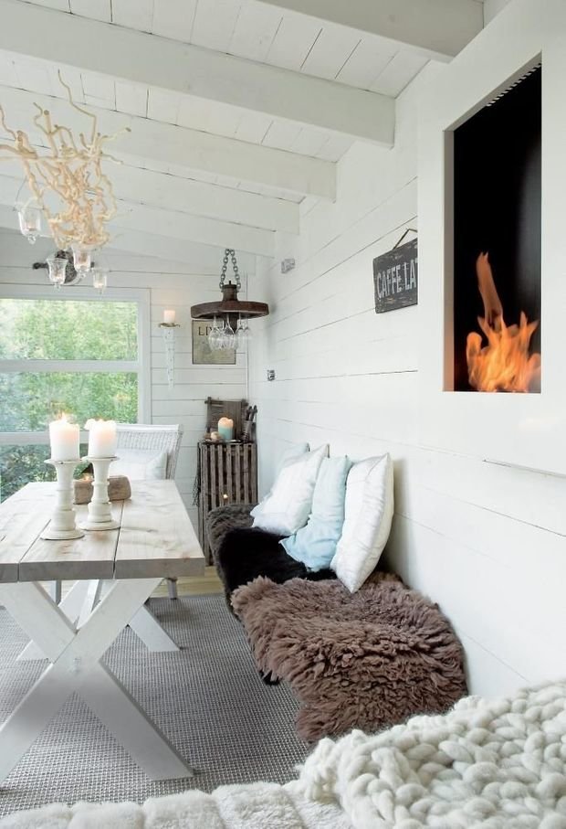 Фотография: Балкон, Терраса в стиле Скандинавский, Дом, Дома и квартиры, Дача, Балдахин – фото на INMYROOM