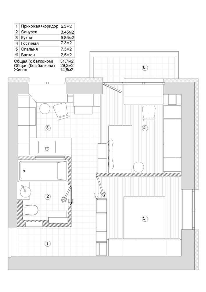 Фотография: Планировки в стиле , Современный, Малогабаритная квартира, Квартира, Проект недели, Москва, Хрущевка, Кирпичный дом, 2 комнаты, до 40 метров, Надежда Полякова – фото на INMYROOM Фотография: Планировки в стиле , Современный, Малогабаритная квартира, Квартира, Проект недели, Москва, Хрущевка, Кирпичный дом, 2 комнаты, до 40 метров, Надежда Полякова – фото на INMYROOM
