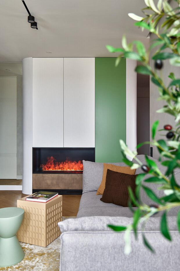 Фотография: Гостиная в стиле Современный, Квартира, Проект дня, Екатеринбург, 4 и больше, 60-90 метров, Affdesign – фото на INMYROOM