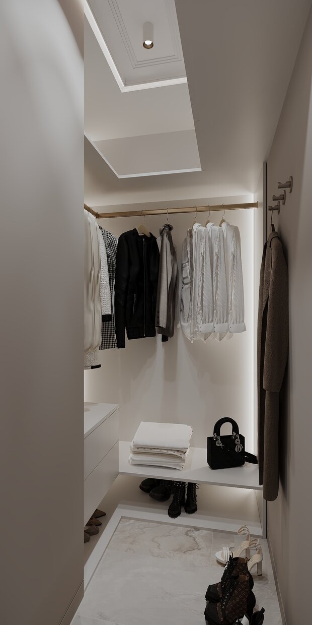 Фото из портфолио Дизайн-проект квартиры в ЖК «Миръ» в стиле современной классики – фотографии дизайна интерьеров на INMYROOM