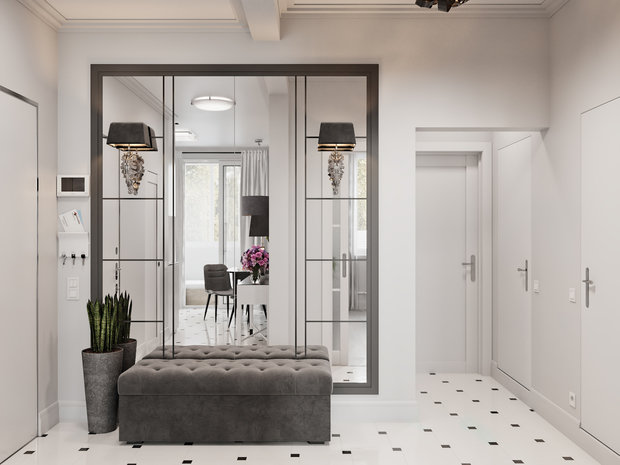 Фотография: Прихожая в стиле Классический, Современный, Квартира, Проект недели, Даша Ухлинова, Зеленоград, ГМС-1, 2 комнаты, 40-60 метров – фото на INMYROOM