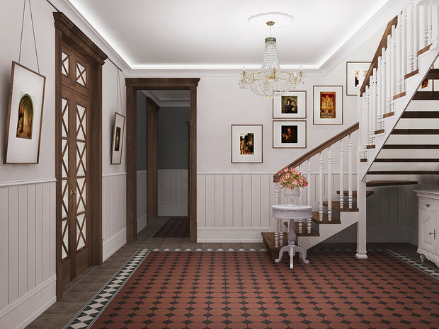Фото из портфолио усадьба под Минском (проект 1 этажа) – фотографии дизайна интерьеров на INMYROOM