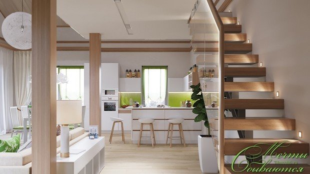 Фото из портфолио Интерьер гостиной с элементами лофт – фотографии дизайна интерьеров на INMYROOM