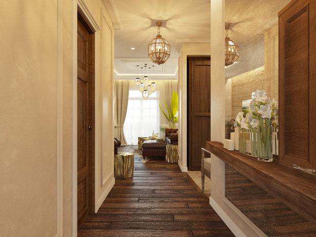 Фото из портфолио дизайн-проект квартиры в винтажном колониальном стиле в г. Москва – фотографии дизайна интерьеров на INMYROOM