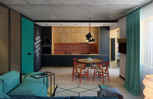 Фото из портфолио Квартира для молодой пары в Краснодаре – фотографии дизайна интерьеров на INMYROOM