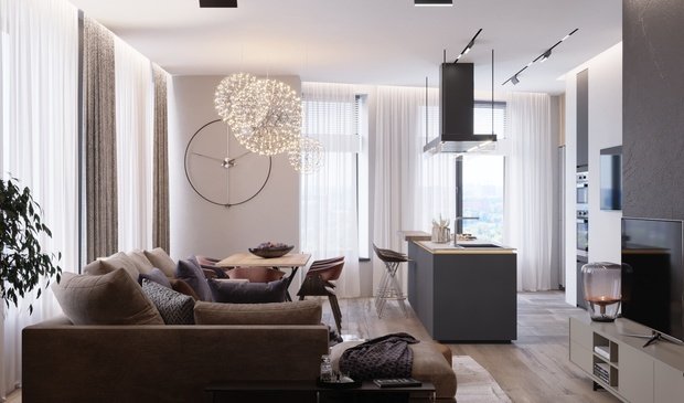 Фото из портфолио Интересный современный – фотографии дизайна интерьеров на INMYROOM