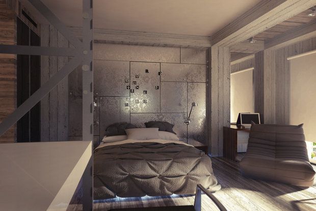 Фото из портфолио Апартаменты Лофт – фотографии дизайна интерьеров на INMYROOM