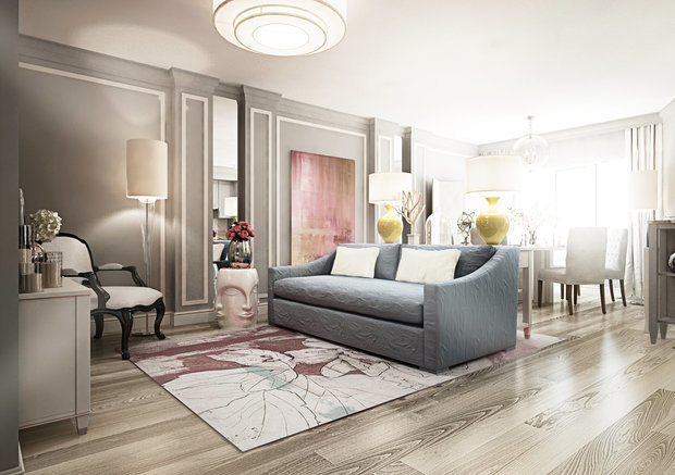 Фото российского интерьера. Дизайн: BeInDesign