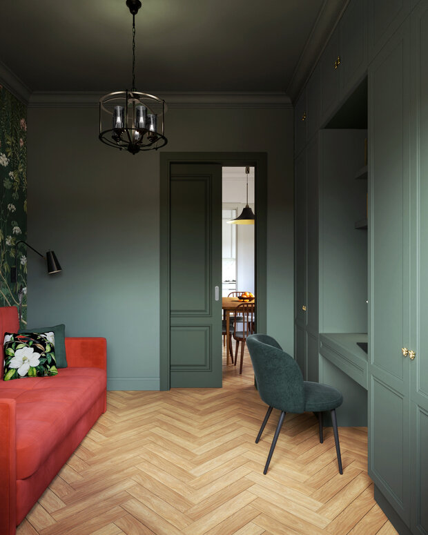 Фотография: Кабинет в стиле Современный, Эклектика, Квартира, Проект дня, Москва, Сталинка, 4 и больше, 60-90 метров, Марина Ярмаркина – фото на INMYROOM