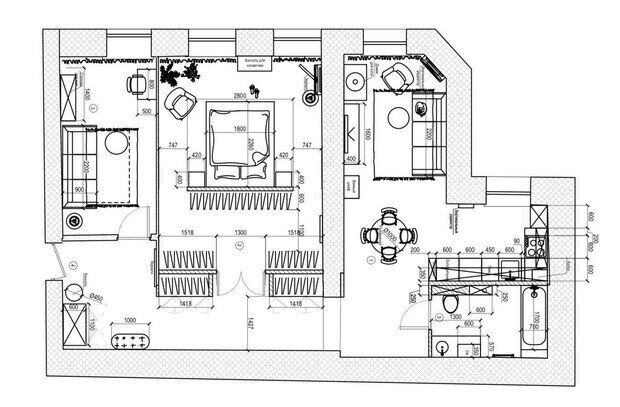 Фотография: Планировки в стиле , Скандинавский, Современный, Квартира, Проект дня, 3 комнаты, 60-90 метров, Анастасия Заркуа, Санкт-Петербруг, фото интерьера, дизайн интерьера фото – фото на INMYROOM