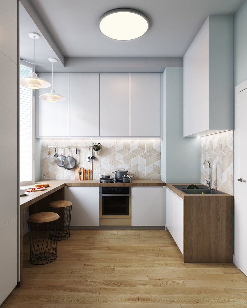 Фотография: Кухня и столовая в стиле Современный, Квартира, Проект дня, Москва, Студия 3.14, Сталинка, 3 комнаты, 60-90 метров, Марина Козлякова – фото на INMYROOM