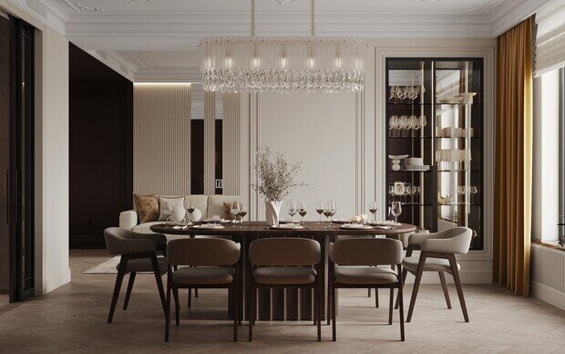 Фото из портфолио Дизайн-проект квартиры в ЖК «Victory Park Residences (Виктори Парк Резиденсез)» в стиле неоклассика – фотографии дизайна интерьеров на INMYROOM