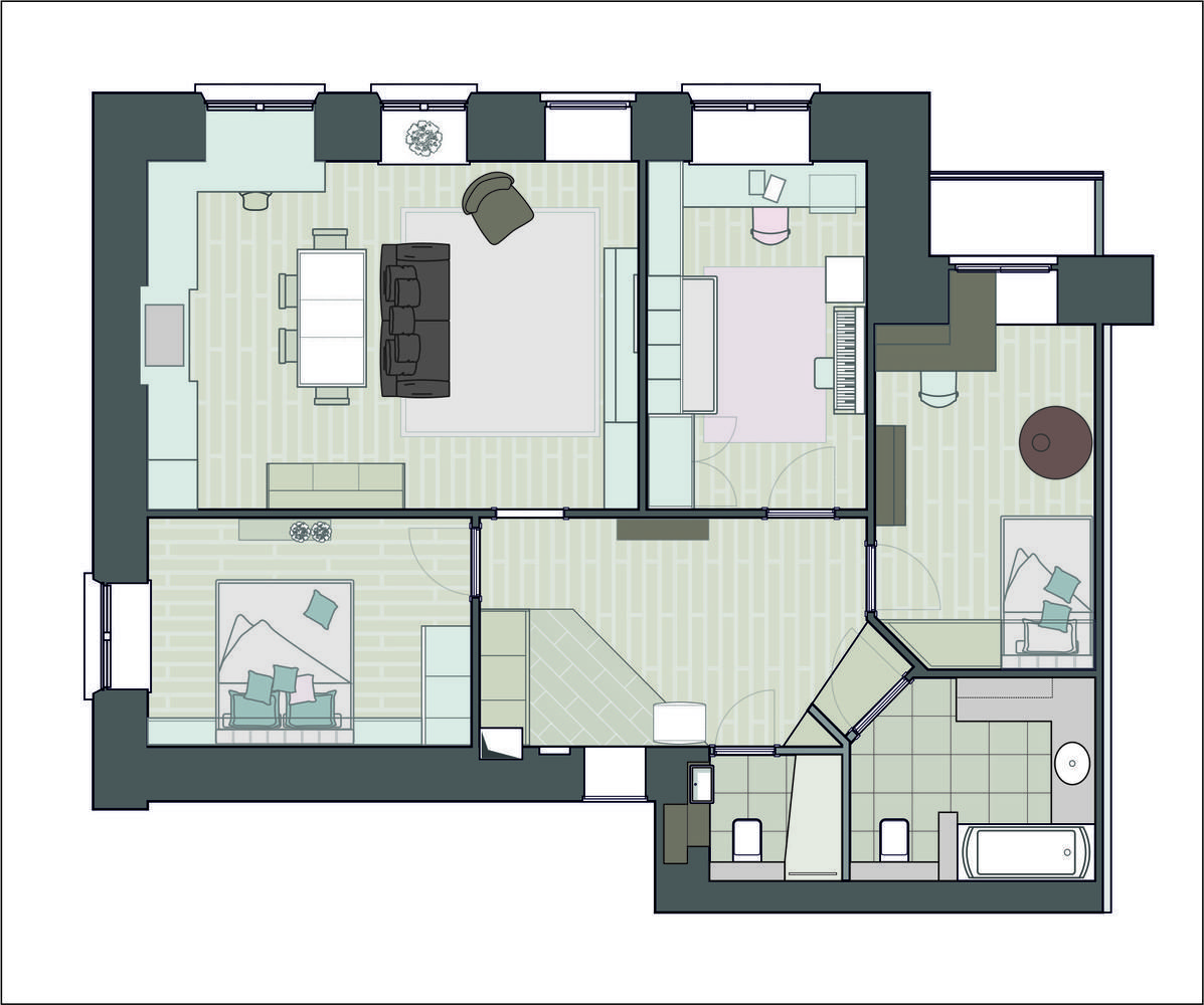 План с расстановкой мебели
