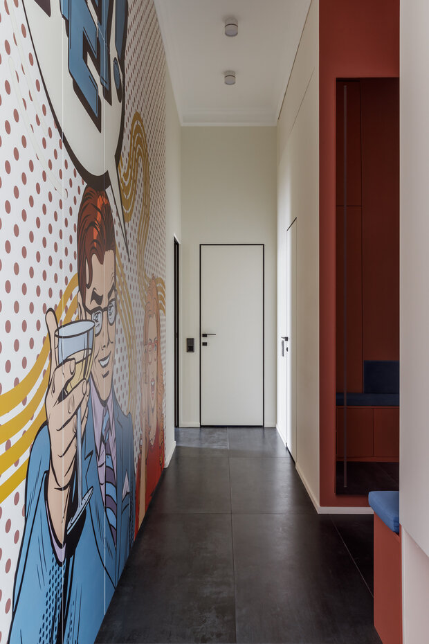 Фотография: Прихожая в стиле Современный, Квартира, Проект дня, Москва, 3 комнаты, 40-60 метров, современный с элементами поп-арт, Екатерина Мищенко – фото на INMYROOM