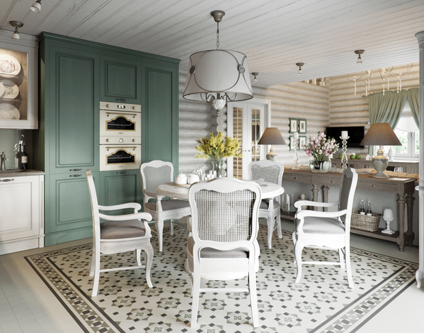 Фотография: Кухня и столовая в стиле Прованс и Кантри, Дом, Проект недели, Подмосковье, Московская область, 4 и больше, Более 90 метров, Новоглаголево, Евгений Жданов, Студия GP Project, Павел Годяев – фото на INMYROOM