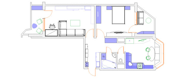 Фотография: Планировки в стиле , Квартира, Дома и квартиры, Перепланировка, П44т – фото на INMYROOM