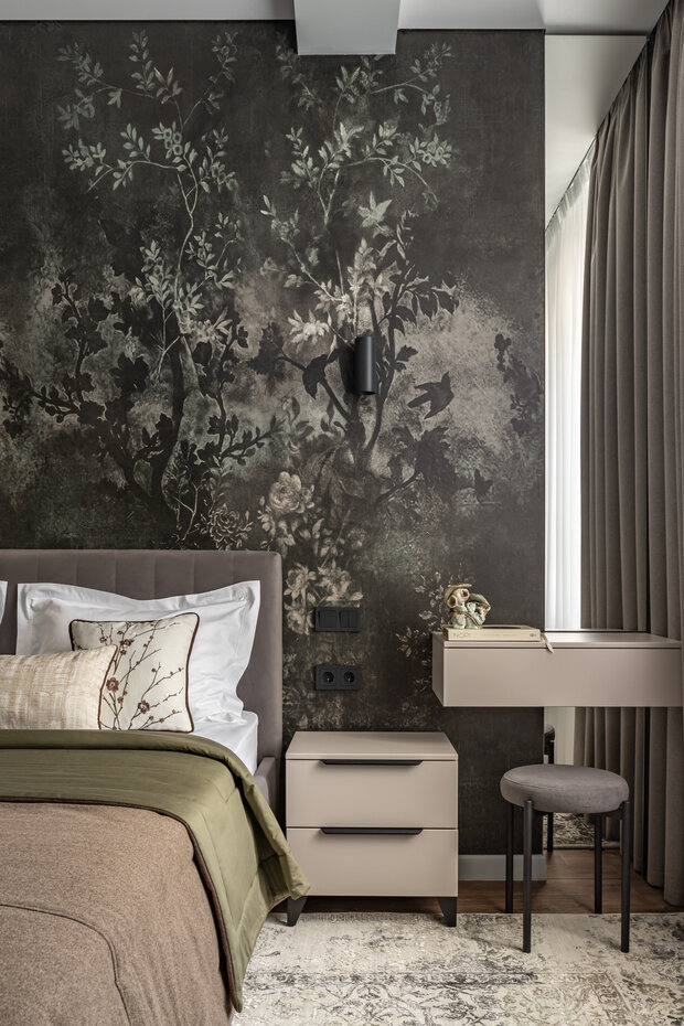 Фотография: Спальня в стиле Современный, Эклектика, Квартира, Проект дня, Москва, Сталинка, 3 комнаты, 60-90 метров, Карина Алтунина – фото на INMYROOM