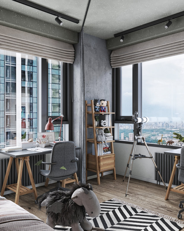Фотография: Детская в стиле Лофт, Эклектика, Квартира, Проект недели, Москва, Макс Жуков, To Taste, 3 комнаты, 60-90 метров – фото на INMYROOM
