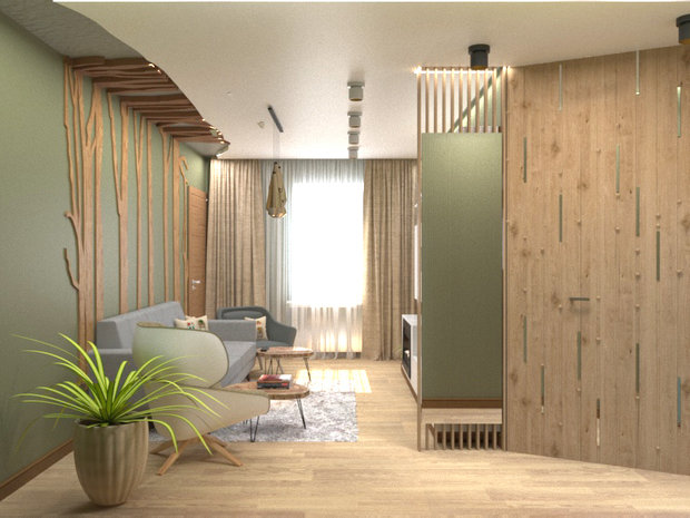 Фото из портфолио Городское шале – фотографии дизайна интерьеров на INMYROOM