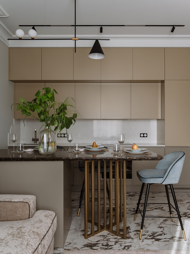 Фотография: Кухня и столовая в стиле Классический, Современный, Квартира, Проект недели, Москва, 2 комнаты, 40-60 метров, Андрей Некрасов – фото на INMYROOM Фотография: Кухня и столовая в стиле Классический, Современный, Квартира, Проект недели, Москва, 2 комнаты, 40-60 метров, Андрей Некрасов – фото на INMYROOM