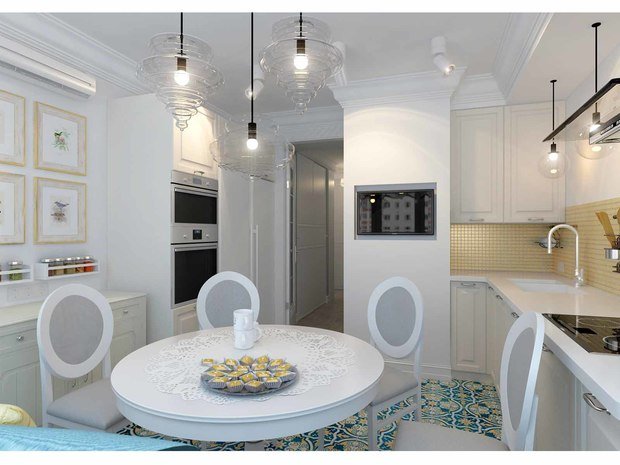 Фото из портфолио "Солнце и небо". Проект квартиры 78 кв.м. – фотографии дизайна интерьеров на INMYROOM