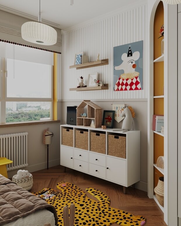 Фотография: Детская в стиле Современный, Эклектика, Квартира, Проект дня, Москва, 3 комнаты, 60-90 метров, Анастасия Струве – фото на INMYROOM