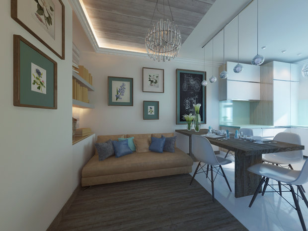 Фото из портфолио светлая квартира с седыми полами – фотографии дизайна интерьеров на INMYROOM