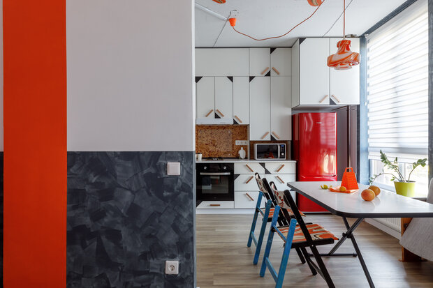 Фотография: Кухня и столовая в стиле Скандинавский, Современный, Эклектика, Малогабаритная квартира, Квартира, Студия, Проект недели, Краснодар, Монолитный дом, до 40 метров, Алена Щербинина – фото на INMYROOM