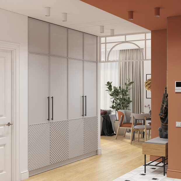 Фотография: Прихожая в стиле Современный, Квартира, Проект дня, Москва, 4 и больше, Более 90 метров, ЖК «ILove» – фото на INMYROOM