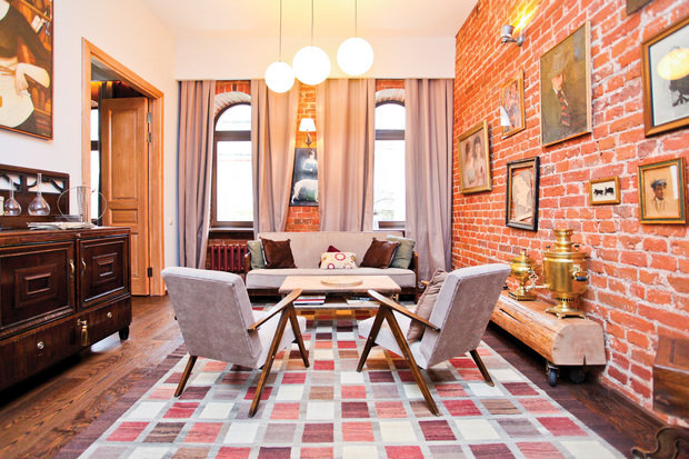 Фотография: Гостиная в стиле Лофт, Декор интерьера, Дом, Дома и квартиры, Стена – фото на INMYROOM