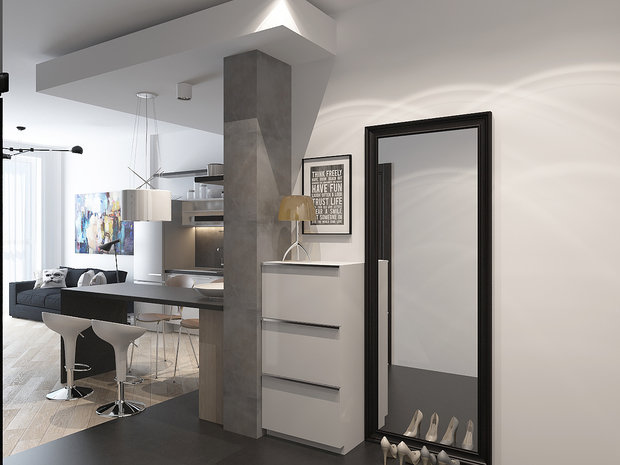 Фото из портфолио Все по-минимуму...Квартира для молодой пары – фотографии дизайна интерьеров на INMYROOM