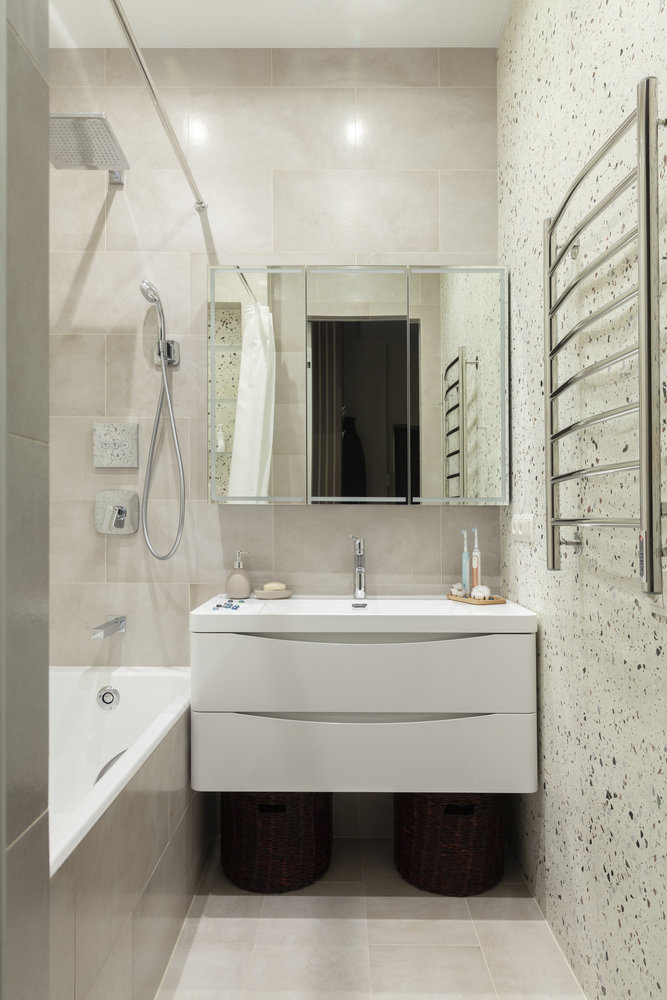 Фотография: Ванная в стиле Современный, Квартира, Проект недели, Москва, 2 комнаты, 60-90 метров, Мария Ничипоренко – фото на INMYROOM