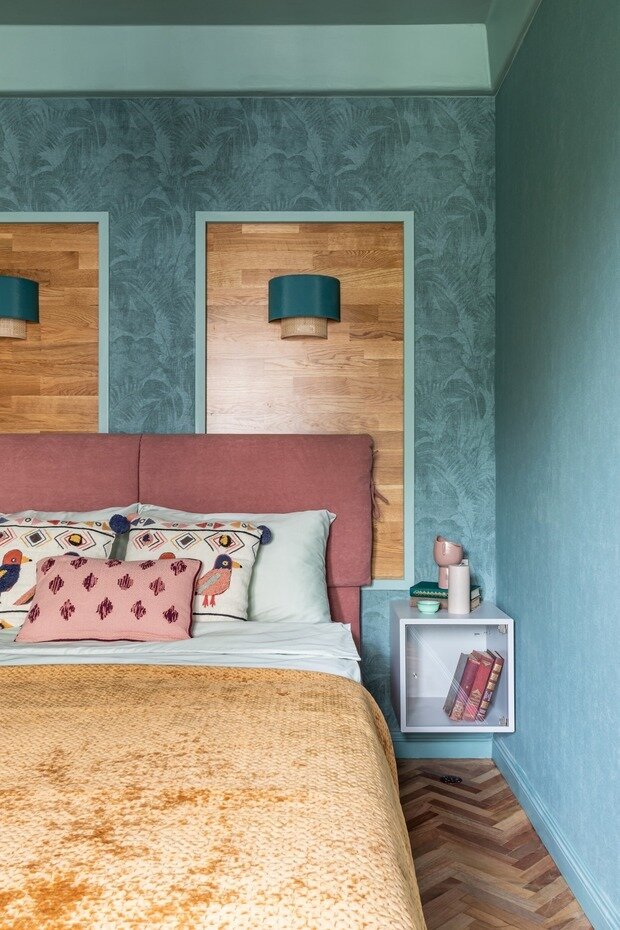 Фотография: Спальня в стиле Скандинавский, Современный, Винтажный, Квартира, Проект недели, Санкт-Петербург, Хрущевка, 3 комнаты, 40-60 метров, Полина Андреева – фото на INMYROOM