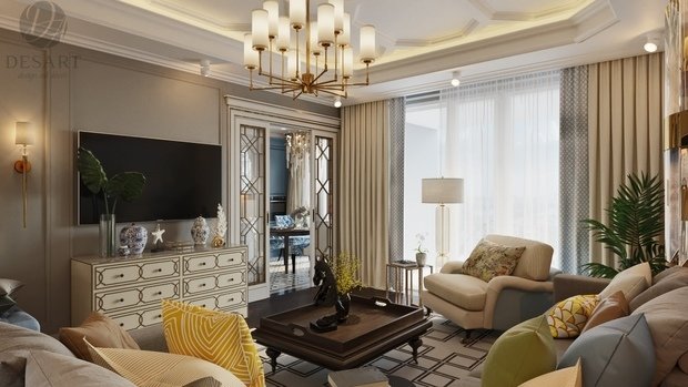 Фото из портфолио ЖК "Литератор". Гостиная – фотографии дизайна интерьеров на INMYROOM