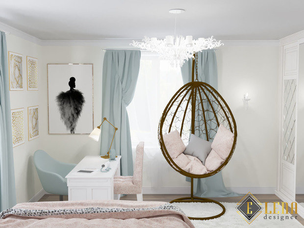 Фото из портфолио Дизайн детской комнаты для девушки подростка – фотографии дизайна интерьеров на INMYROOM